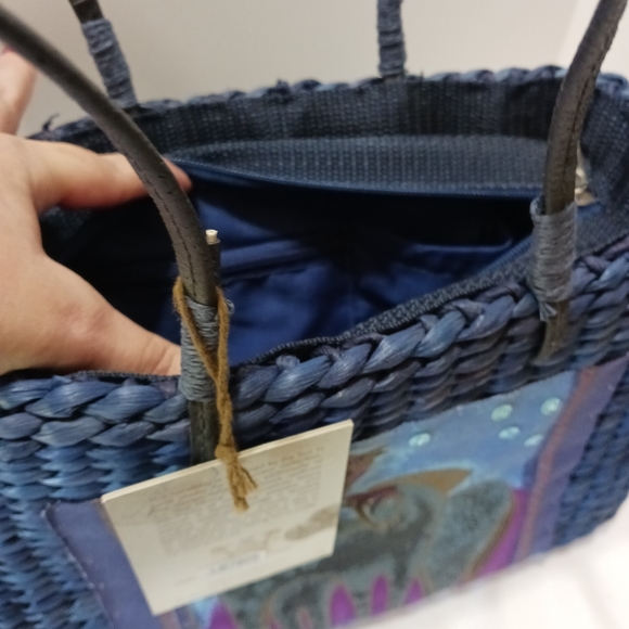 🐴 NWT Sun n Sand Horse Design Blue Straw Tote - Picture 10 of 10